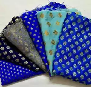 Boisterous Blues -Brocade Fabric Bundles-100 gms, 4 Fat Quarters, 6 Fat Quarters - Picture 1 of 6