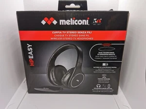 Meliconi HP Easy Stereo-Kopfhörer Schwarz Funk Sender Basis Kopfhörer - Bild 1 von 2