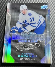2016-17 UD Black Kasperi Kapanen Maple Leafs Lustrous RC On-Card Auto #43 - /299