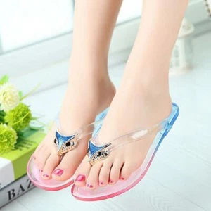 New Arrival Fox Jelly Clear Anti-Slip slippers  Women Sandles Flat Beach Shoes - Picture 1 of 10