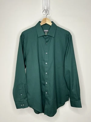 Camisa de Vestir Van Heusen Flex Sin Arrugas Calce Ajustado 16 1/2-32/33 Verde Usada en Excelente Condición Foto 1 de 4