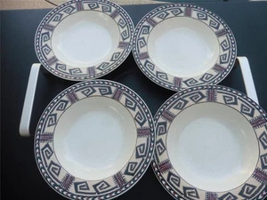 4 cuencos de sopa grandes de borde Cordova de Mikasa Intaglio - Imagen 1 de 7