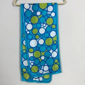 Vintage Oscar by Oscar de la Renta Blue Mod Scarf 12x53" - Picture 1 of 6