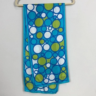 Vintage Oscar by Oscar de la Renta Blue Mod Scarf 12x53" - Image 1 of 4