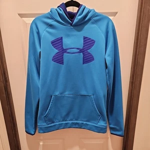 Youth Under Armour Blue Storm LS  Pullover Hoodie Sweatshirt Loose   X-Large - Picture 1 of 6