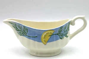 Fayence de Gien französische Keramik Belle Ile Meeresfrüchte Sauciere oder offene Sauciere - Bild 1 von 5