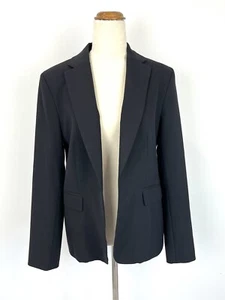 Veronika Maine Womens Jacket 10 M Black Long Sleeve Button Up Career Work Formal - Picture 1 of 11