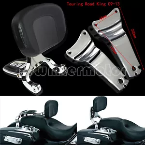 Adjustable Driver & Passenger Backrest Fit For Harley Touring Road King 09-13 - Foto 1 di 6