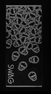 ✅ SWAG Golf Tour GRAY FALLING SKULLS TOWEL - Brand New In Hand Ships Fast ✅ - Picture 1 of 1