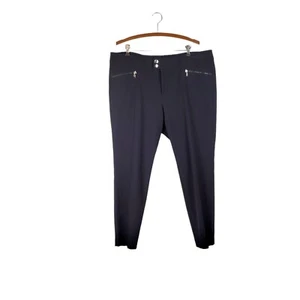 Bogner Slim Leg Pants Black Classic Stretch Center Seam Womens Size 16 - Picture 1 of 8