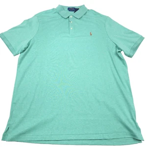 $110 Polo Ralph Lauren Resort Green Soft Cotton Classic Polo Shirt Mens Size 2XL - Picture 1 of 8