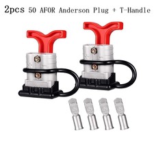 Plug Connectors 50 AMP 2P T Handle Dust Cap Cover Solar For Anderson Style 2x