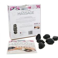 Heat-Retaining Volcanic Basalt Hot Stone Massage Kit with Massage Technique Book