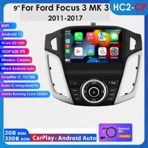 For 2011-2017 Ford Focus 9'' Android 12 Car Stereo Radio CarPlay GPS SatNav 32GB - Foto 1 di 13