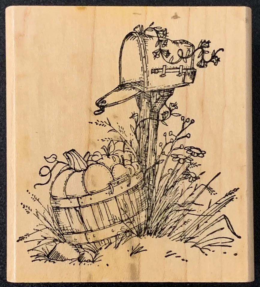 Estampilla de goma de buzón de calabaza otoño otoño impresiones artísticas Foto 1 de 4