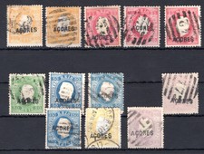 AZOREN 1871 17-31 ex gestempelt 12 WERTE mit 28-31 ca 500€(M1268