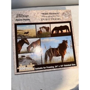 Heritage Wild Horses 550 PC Jigsaw Puzzle Photography by Peter Doran Made in USA - Picture 1 of 2