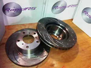 Slotted Disc Brake Rotors to suit Mazda RX8 Sports 323mm 7/2003 -2012 UPG F&R - Picture 1 of 4