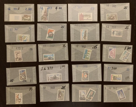 IVORY COAST MNH MH STAMP LOT IN GLASSINES IMPERF, SHORT SET, MLK Cover