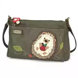 NUEVO BOLSO BANDOLERA CHALA VERDE OLIVA ERIZO MANZANA TELÉFONO CELULAR RFID - Imagen 1 de 5