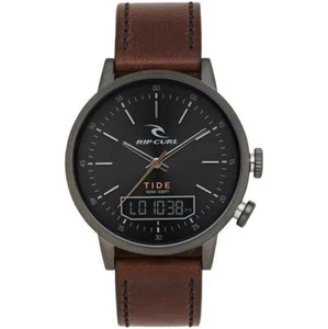 Rip Curl DRAKE TIDE DIGITAL LEATHER SURF WATCH - A1147 Gunmetal Rrp $299.99 - Picture 1 of 5