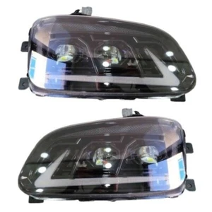 Suitable For All Hino FD FE FC GH GD FG RH LH Twin Lens Black LED Headlight Asse - Picture 1 of 5