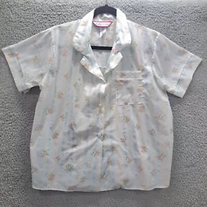 Vintage Lady Manhattan Sleepwear Women's Medium Shorts & Blouse Set Floral USA - Picture 1 of 12