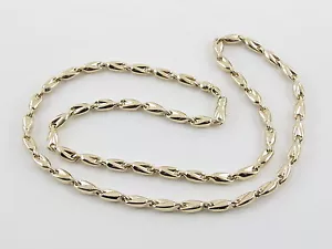 14k Yellow Gold Men's Bullet Link Style Chain Necklace 25 3/4" 25.7 grams - Picture 1 of 6