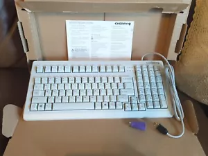 Cherry Compact 104 Key USB/PS2 MX Gold Keyswitch Gray Keyboard G80-1800LPCEU-0 - Picture 1 of 4