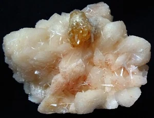 STUNNING RARE POWELLITE CRYSTALS W/ SCOLESITE ON STILBITE BOWS FORAMT BASE-B - Picture 1 of 4