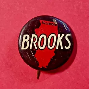 1940 C. Wayland Brooks republikanischer US-Senat / Illinois Pinback / Geraghty & Co - Bild 1 von 3