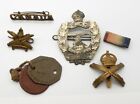 WW1 Canadian Army Military Badge Lot 1st Division 3rd Machine Gun Corps WWI Cap