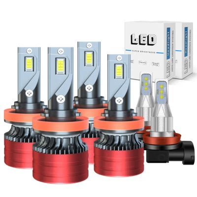 Para 2007-2018 Nissan Altima combo farol de LED alto/baixo + kit de luz de neblina 6 peças - Imagem 1 de 4