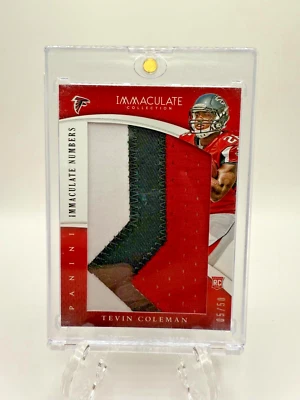 Immaculate Collection Rookie Card Tevin Coleman Numbered 5/50 - Image 1 of 2