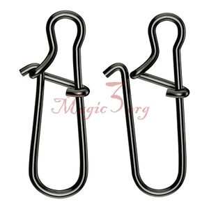 100 PIEZAS Broches de Pesca Clips Fastlock Señuelos Barril Giratorios Acero Inoxidable #0-#8 - Imagen 1 de 8