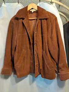 Colebrook & Co Suede Leather Rust Color Jacket M - Picture 1 of 8
