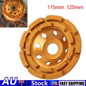 115/125 Diamond Cup Wheel Grinding Disc Grinding Wheel Concrete Double Row Turbo - Picture 1 of 6