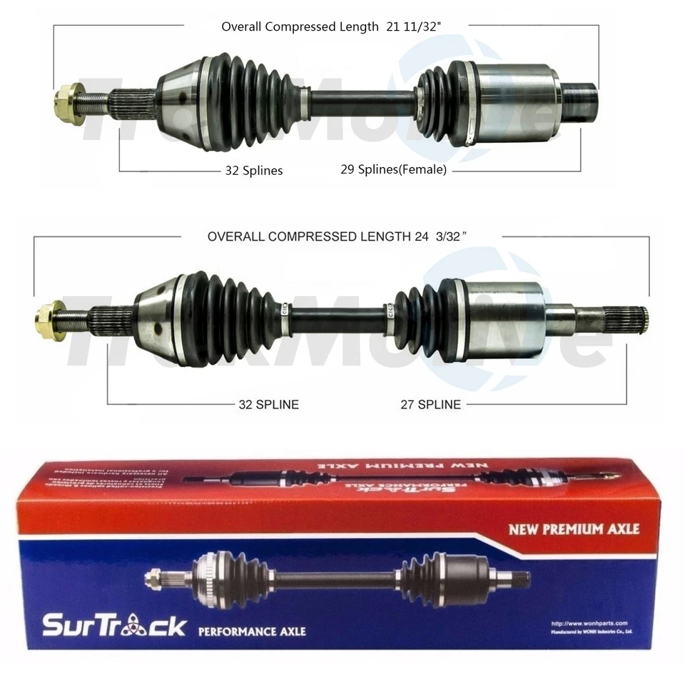 Juego SurTrack par de ejes delanteros CV para Dodge Nitro Jeep Liberty 07-11 Foto 1 de 1