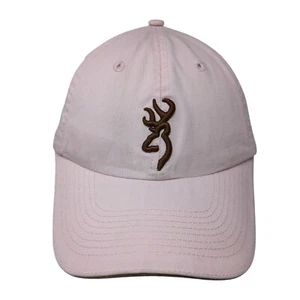 Browning Logo Strapback Hat Pink One Size Adjustable Solid Vent Holes - Picture 1 of 8