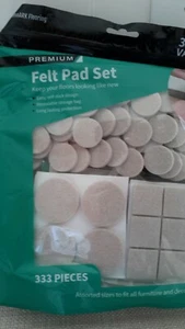 333 Felt Furniture Pads Chair Leg Protectors Hardwood Wooden Floors Feet Oatmeal - Picture 1 of 5
