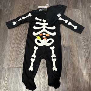 Carter’s Skelett Süßigkeiten Bauch Halloween Outfit Größe 6 Monate - Bild 1 von 5