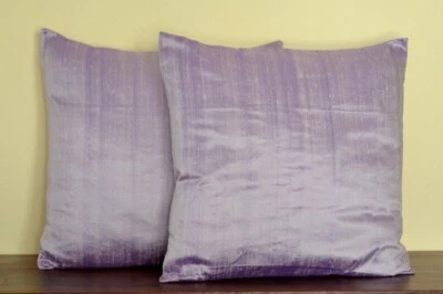 Lavender Colour Dupioni pure Dupion silk cushion cover - Image 1 of 4