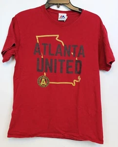 Majestic Atlanta United FC Red T-Shirt sz M Unisex Adult Soccer Sports Football - Picture 1 of 7