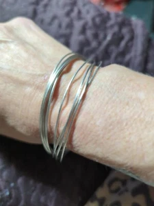 Sterling Silver Multi Bangle Bracelet - Picture 1 of 4