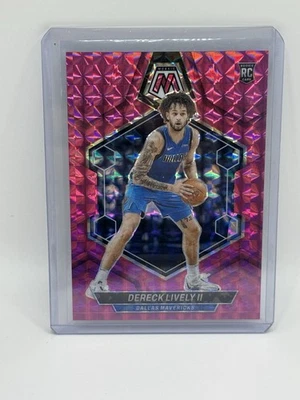2023-24 Panini Mosaic #248 Dereck Lively II Pink  /149 Dallas Mavericks - Image 1 of 2