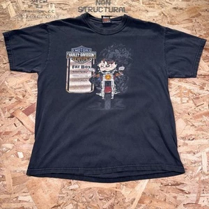 Vintage Harley Davidson Hemd Herren L schwarz Taz Looney Tunes Fat Boy Biker 2000 - Bild 1 von 7