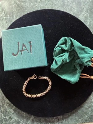 Brazalete de eslabones de caja redondeados de plata de ley John Hardy Jai muy pesado Foto 1 de 4