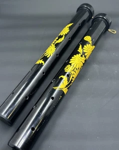 2 Vintage Mothball Potpourri Cedar Closet Hanging Tubes w/Lids 12" - Picture 1 of 5