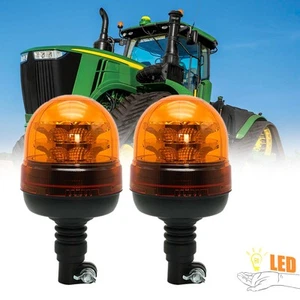 LED Amber Rotating Beacon Light Fits New Holland Fits John Deere Fits Case IH - Picture 1 of 4