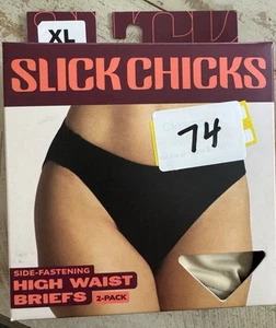 SLICK CHICKS Adaptive High Cut Brief Panty Tan Sz XL Side Fastening - Picture 1 of 1